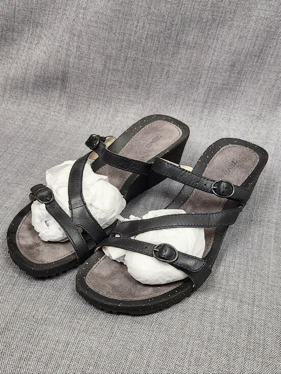Teva Shoes - Teva Black Strap Wedge Sandals. 8.5